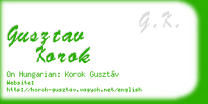 gusztav korok business card